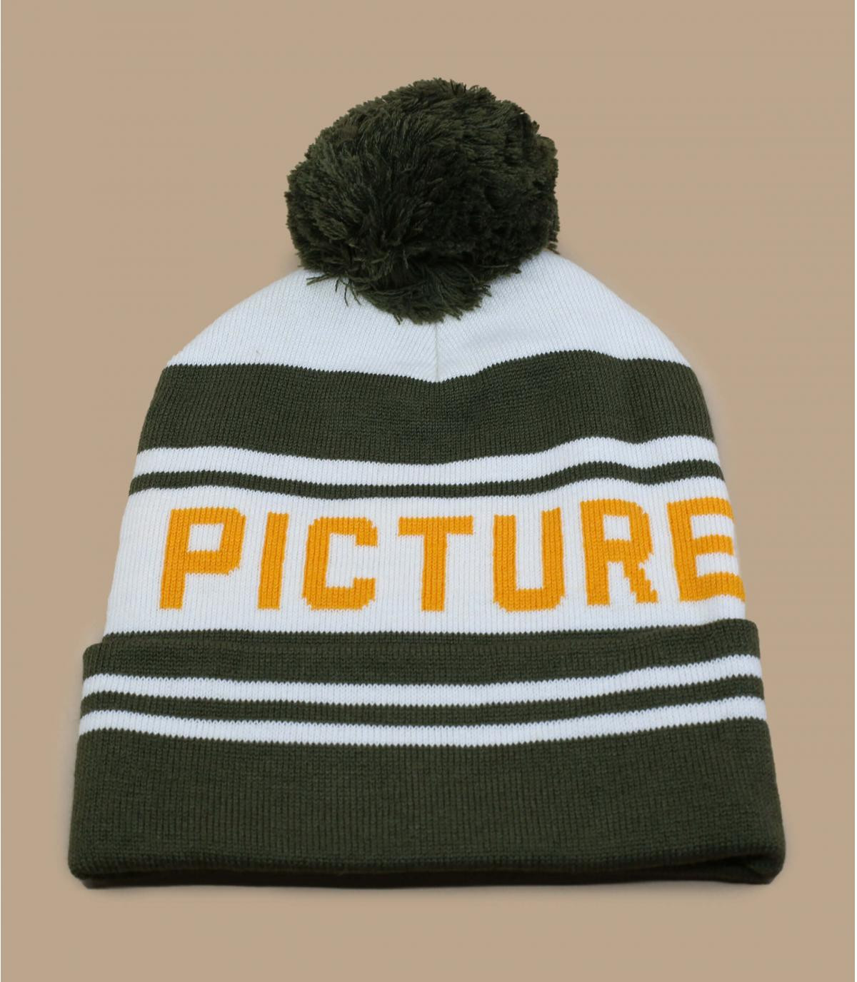 Casu Beanie Army green white Picture Casu Beanie Army green white Picture